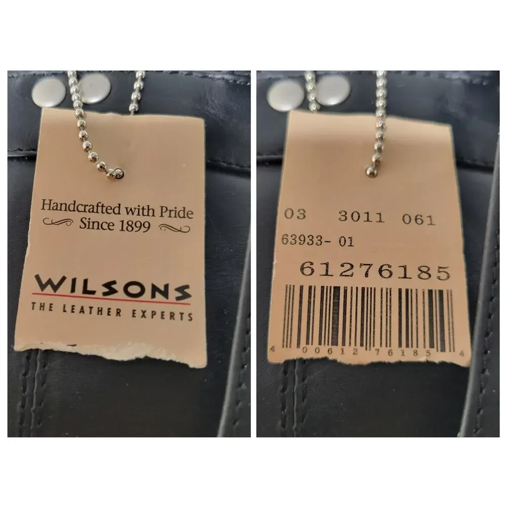 VTG 90s Wilson's Leather Croc Embossed Black Mini Backpack Adjustable Purse✨️NWT